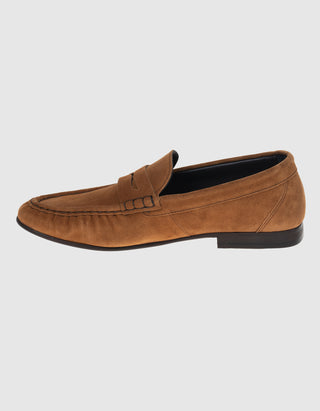Veloursleder Penny Loafer Wrinkle