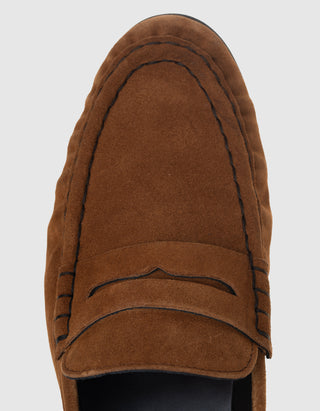 Veloursleder Penny Loafer Wrinkle