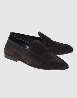 Veloursleder Penny Loafer Wrinkle