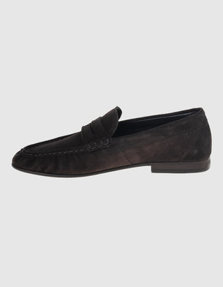 Veloursleder Penny Loafer Wrinkle