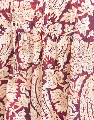 Gemusterte Bluse Brea mit Bindedetail