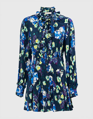 Gemustertes Seiden-Mini-Kleid Viola Silk Mini