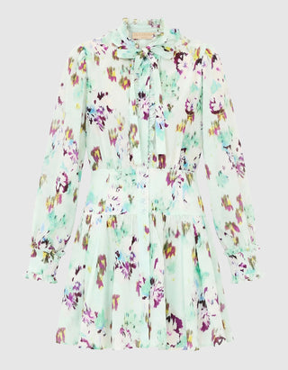 Gemustertes Seiden-Mini-Kleid Viola Silk Mini