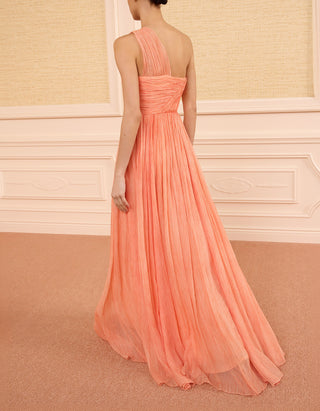 One-Shoulder Maxi-Seiden-Kleid Aureline