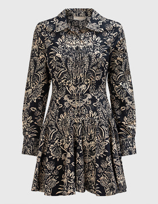 Bedrucktes Mini-Kleid Taliah Longsleeve