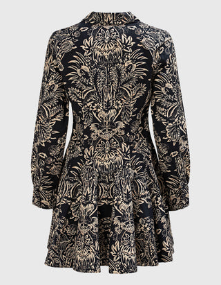 Bedrucktes Mini-Kleid Taliah Longsleeve