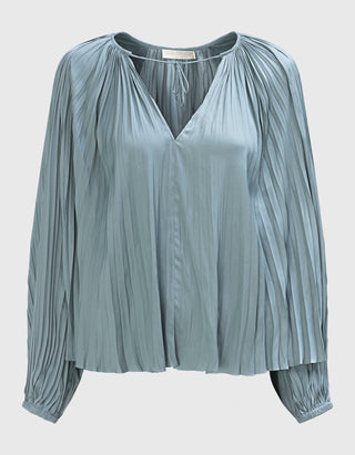 Plissee Satin-Bluse Electra
