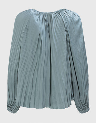 Plissee Satin-Bluse Electra