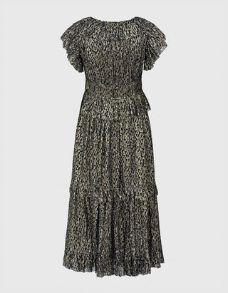 Midi-Seiden-Mix-Kleid Maxine Flutter