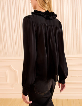 Seiden-Bluse Willhemina mit Rüschen
