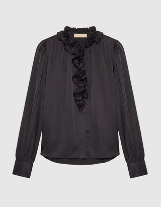 Seiden-Bluse Willhemina mit Rüschen