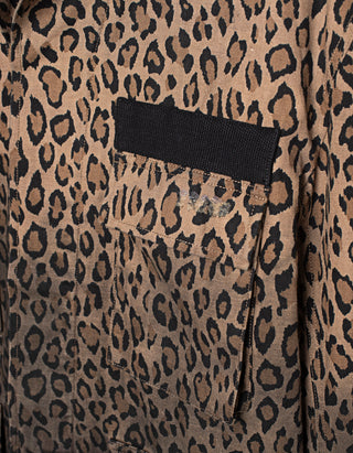 Destroyed-Look Leo-Print Jacke Shredded Leoparad Abu