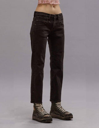 Cropped Straight-Leg Jeans BF