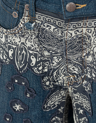 Gemusterte Wide-Leg Jeans D'Arcy Flare