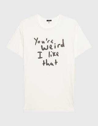 Bedrucktes T-Shirt You're Weird I like that Boy T