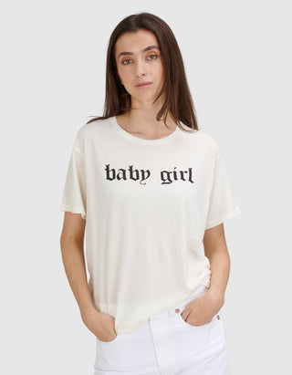 Bedrucktes T-Shirt Baby Girl mit Kaschmir-Anteil