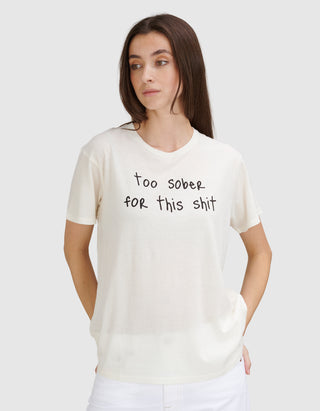 Bedrucktes T-Shirt Too Sober mit Kaschmir-Anteil