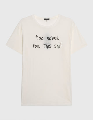Bedrucktes T-Shirt Too Sober mit Kaschmir-Anteil