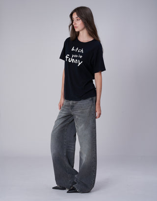 Bedrucktes T-Shirt Boy T mit Kaschmir-Anteil