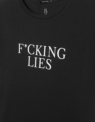 Bedrucktes Oversize T-Shirt Fucking Lies