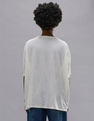 Bedrucktes T-Shirt I don't care Relaxed mit Kaschmir-Anteil