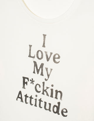 Bedrucktes T-Shirt FKN Attitude mit Kaschmir-Anteil