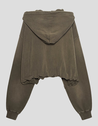 Bedruckter Oversize Cropped Hoodie