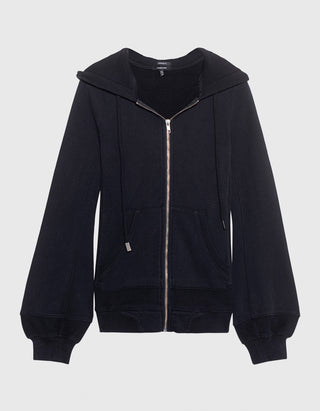 Zipper-Hoodie Elongated