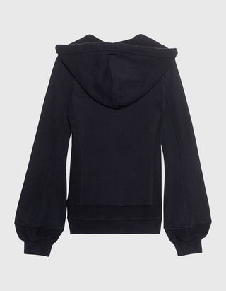 Zipper-Hoodie Elongated