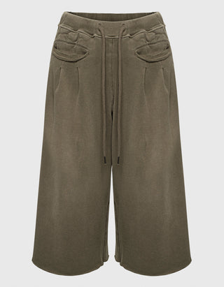 Washed-Out Joggingshort Triple Pleat