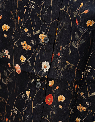 Gemustertes Oversize Seiden-Hemd