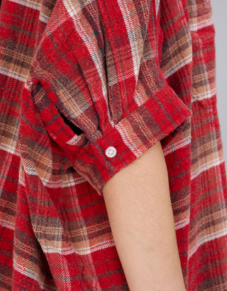 Kariertes Hemd-Kleid Plaid Oversized Boxy
