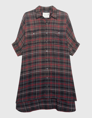 Flanell-Hemdkleid Boxy Plaid