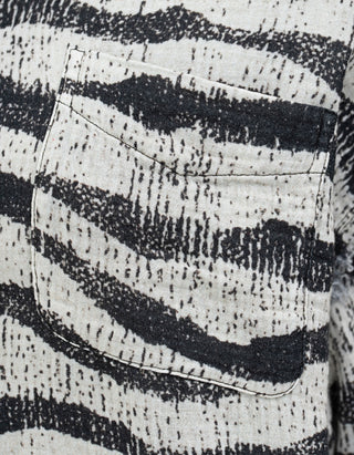 Gemustertes Oversize Hemd im Destroyed-Look