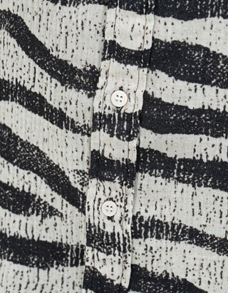 Gemustertes Oversize Hemd im Destroyed-Look