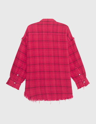 Oversize-Hemd Shredded Seam