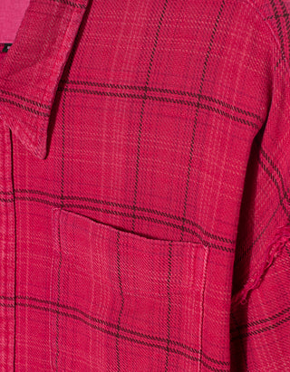 Oversize-Hemd Shredded Seam