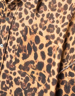 Oversize-Hemd Shredded Seam Drop Neck