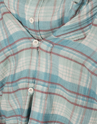 Kariertes Oversize-Hemd mit doppelter Knopfleiste