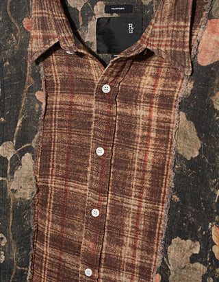 Kariertes Oversize Hemd Multi Stripe im Destroyed Look