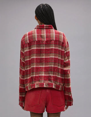 Boxy-Cut Jacke Relaxed Pleated Trucker