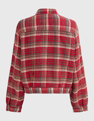 Boxy-Cut Jacke Relaxed Pleated Trucker