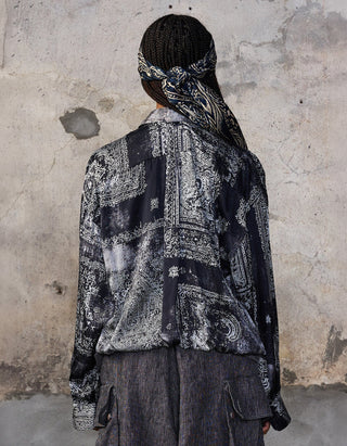 Oversize Seiden-Bluse Bubble