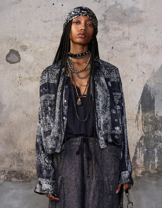 Oversize Seiden-Bluse Bubble