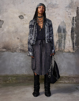 Oversize Seiden-Bluse Bubble