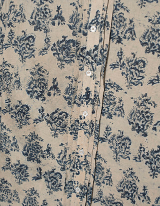 Gemustertes Oversize-Hemd Pleated Front