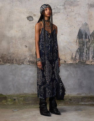 Gemustertes Slip-Dress