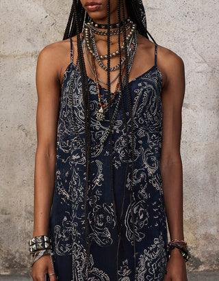 Gemustertes Slip-Dress
