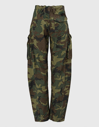 Barrel-Cargohose Jeans mit Camouflage-Musterung