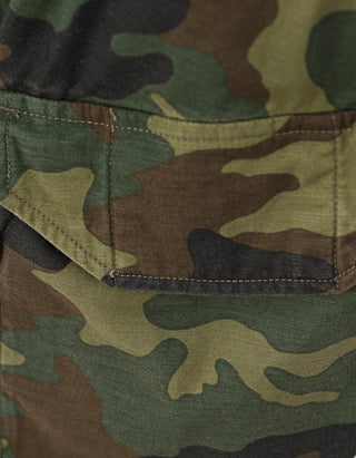 Barrel-Cargohose Jeans mit Camouflage-Musterung